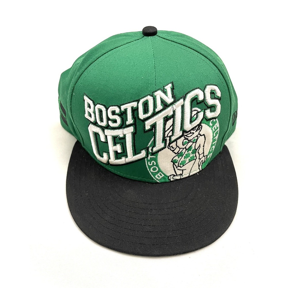 Boston Celtics New Era Snapback Hat Cap NBA Hardwood Classics Big Logo RARE